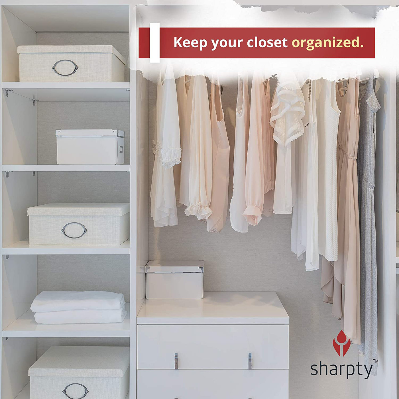 Sharpty Plastic Clothing Notched Hangers Ideal for Everyday Standard Use, (White, 20 Pack)