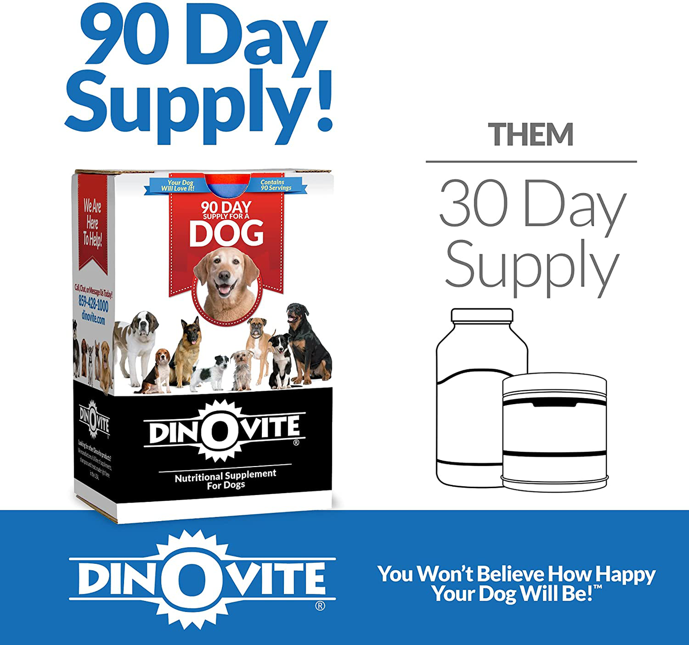 Dog Supplement - Immune + Digestive, Skin + Coat Support, Vitamins, Minerals, Omega 3