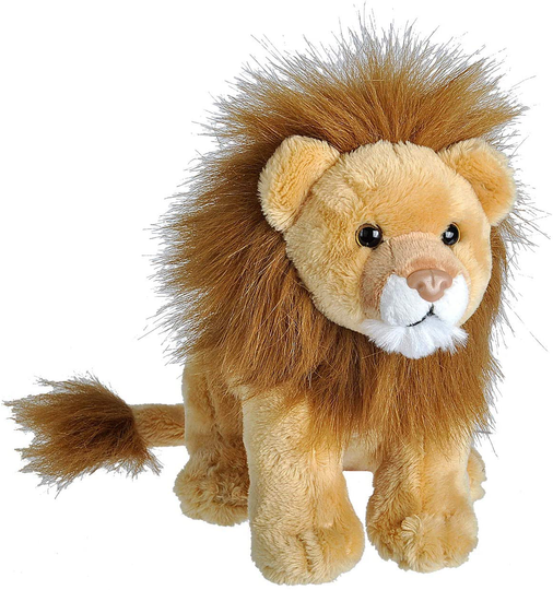 Wild Republic Wild Calls Lion, Authentic Animal Sound, Stuffed Animal, Eight Inches, Gift for Kids, Plush Toy, Fill is Spun Recycled Water Bottles
