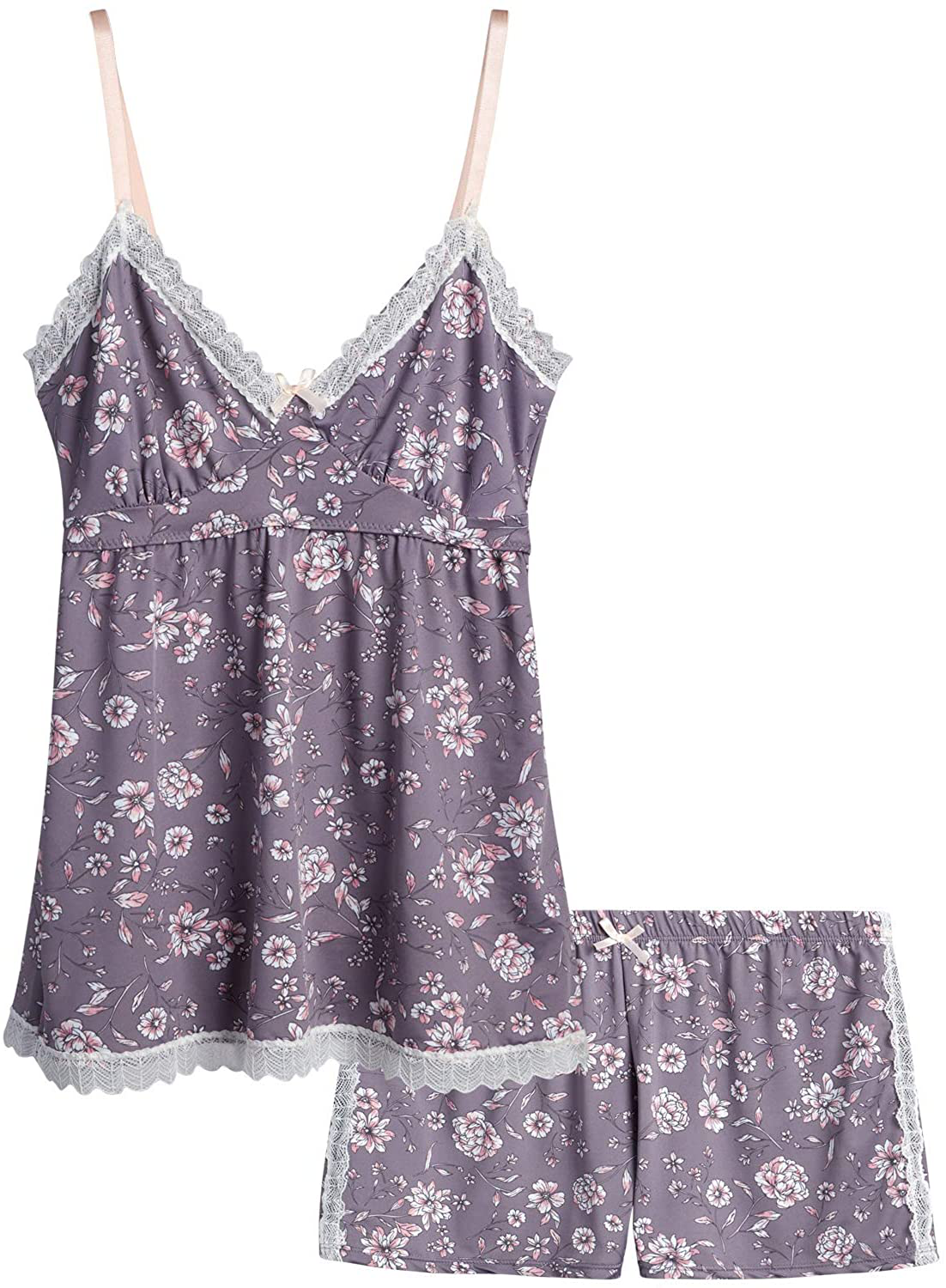 Women's Pajama Set- 2-Piece Micro Shorts and Cami Sleepwear Set