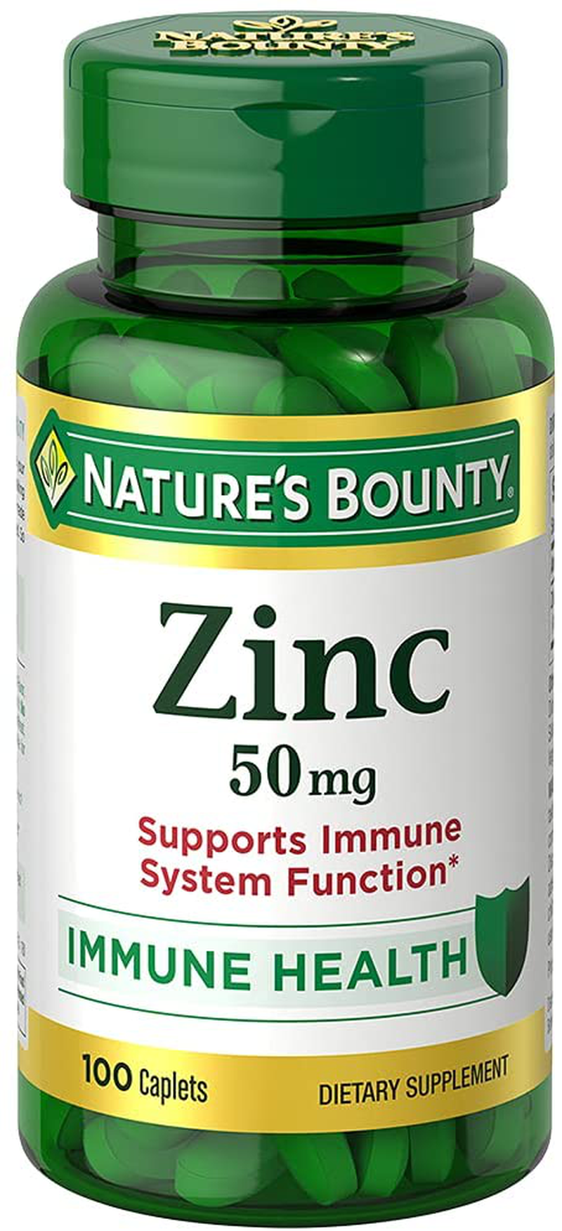 Nature's Bounty Zinc 50 mg Caplets 100 ct