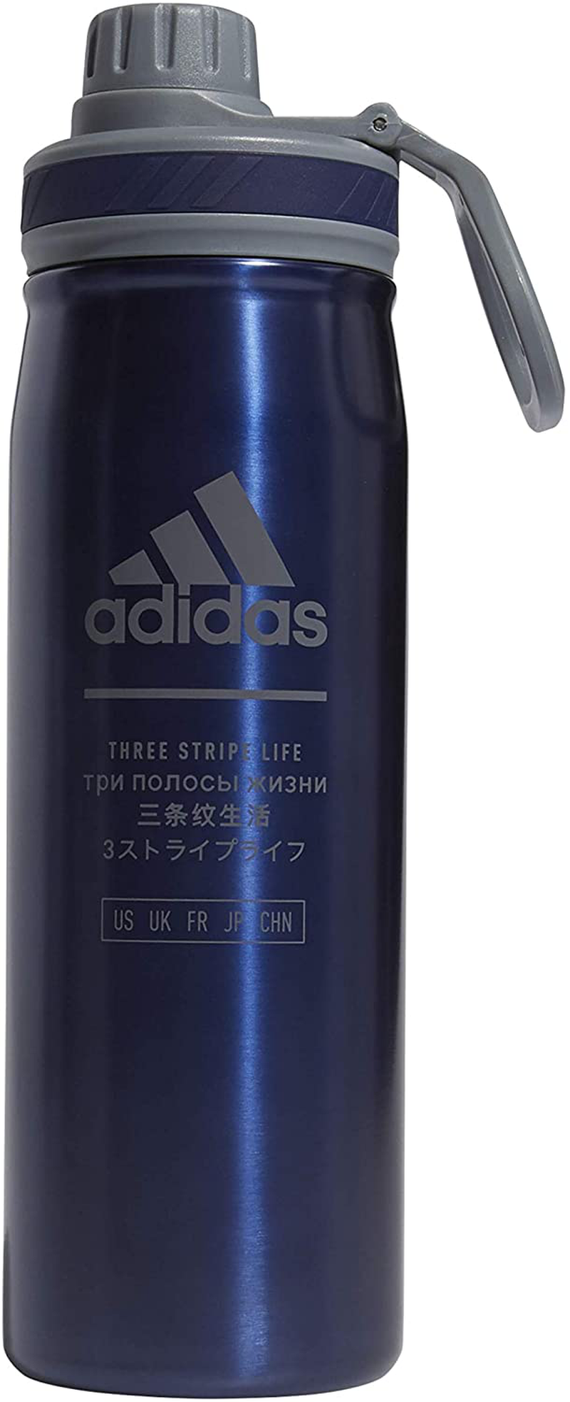 adidas 600 ML (20 oz) Metal Water Bottle, Hot/Cold Double-Walled Insulated 18/8 Stainless Steel