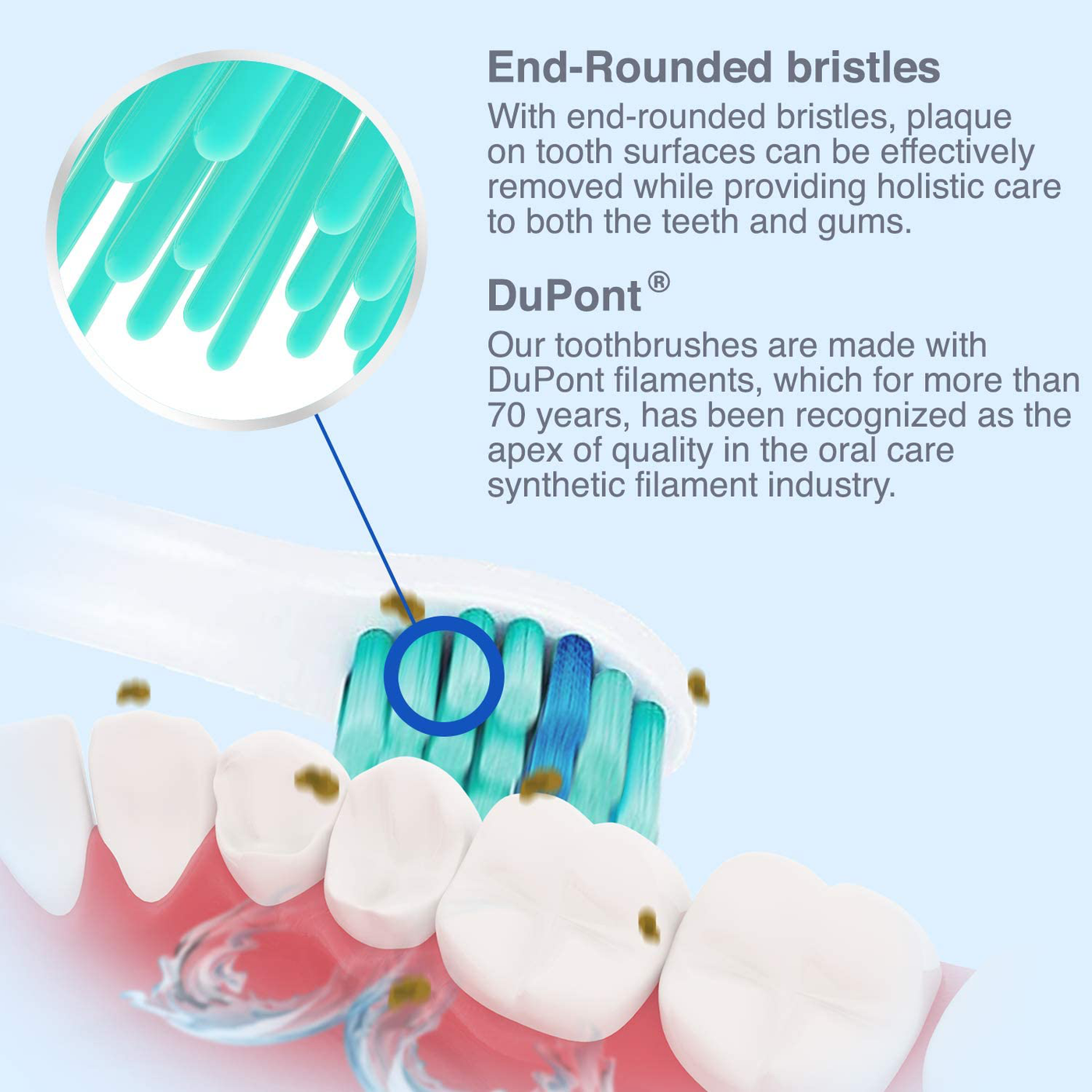 Brushmo Compact Replacement Toothbrush Heads Compatible for HX6023 to Use with Philips Sonicare Electric Toothbrush, 8 Pack