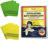 8 pcs Asian Exfoliating Bath Washcloth - Yellow & Green FOUBA