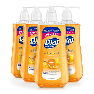 Dial Antibacterial liquid hand soap, gold, 11 ounce (Pack of 4), 4 Count