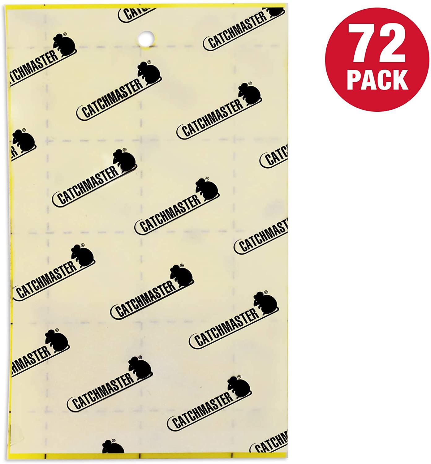 Catchmaster 72 Count - Double Sided Flying Insect Trap - Pest Monitor Bug Catcher - Yellow Sticky Cards - 72 Cards