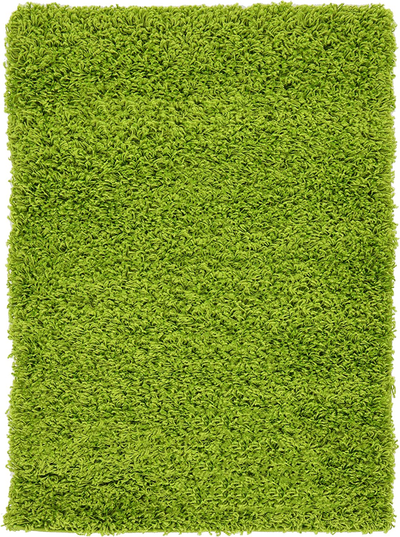 Unique Loom Solo Solid Shag Collection Area Modern Plush Rug Lush & Soft, 2' 2 x 3' 0, Grass Green