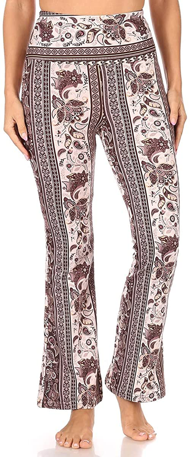 ShoSho Womens Flare Palazzo Pants Casual Boho Bell Bottoms Wide Leg Buttery Soft Bottoms