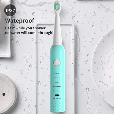 Sonic Electric Toothbrush -5 Modes with Smart Timer, Waterproof USB Charging Rechargeable Ultrasonic Toothbrushes, 4 Replacement Brush Heads