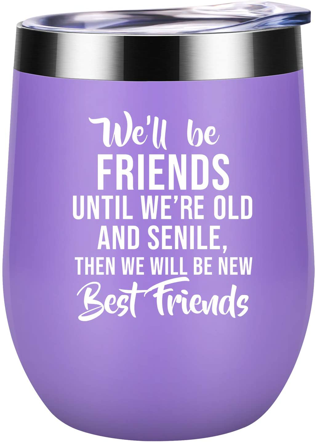 Friendship Gifts for Women - Christmas, Birthday Gifts for Best Friend - Friend Gifts for Women, BFF Gifts - Unusual Gifts for Friends Female, Unbiological Soul Sister, Bestie - Coolife Wine Tumbler