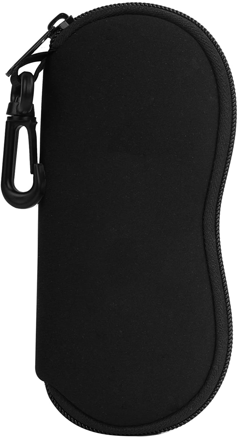 Sunglasses Soft Case Ultra Light Neoprene Zipper Eyeglass Case with Belt Clip