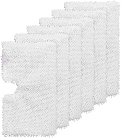 FFsign 6 Pack Replacement Washable Microfiber Steam Mop Pads for Shark Steam Pocket Mop Hard Floor Cleaner S3501 S3550 S3601 S3601D S3801 S3801CO S3901 SE450 S2901 S2902, 6 Pcs Cleaning Steamer Pad