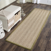 Safavieh Natural Fiber Collection NF115G Border Herringbone Seagrass Runner, 2'6" x 12' , Olive