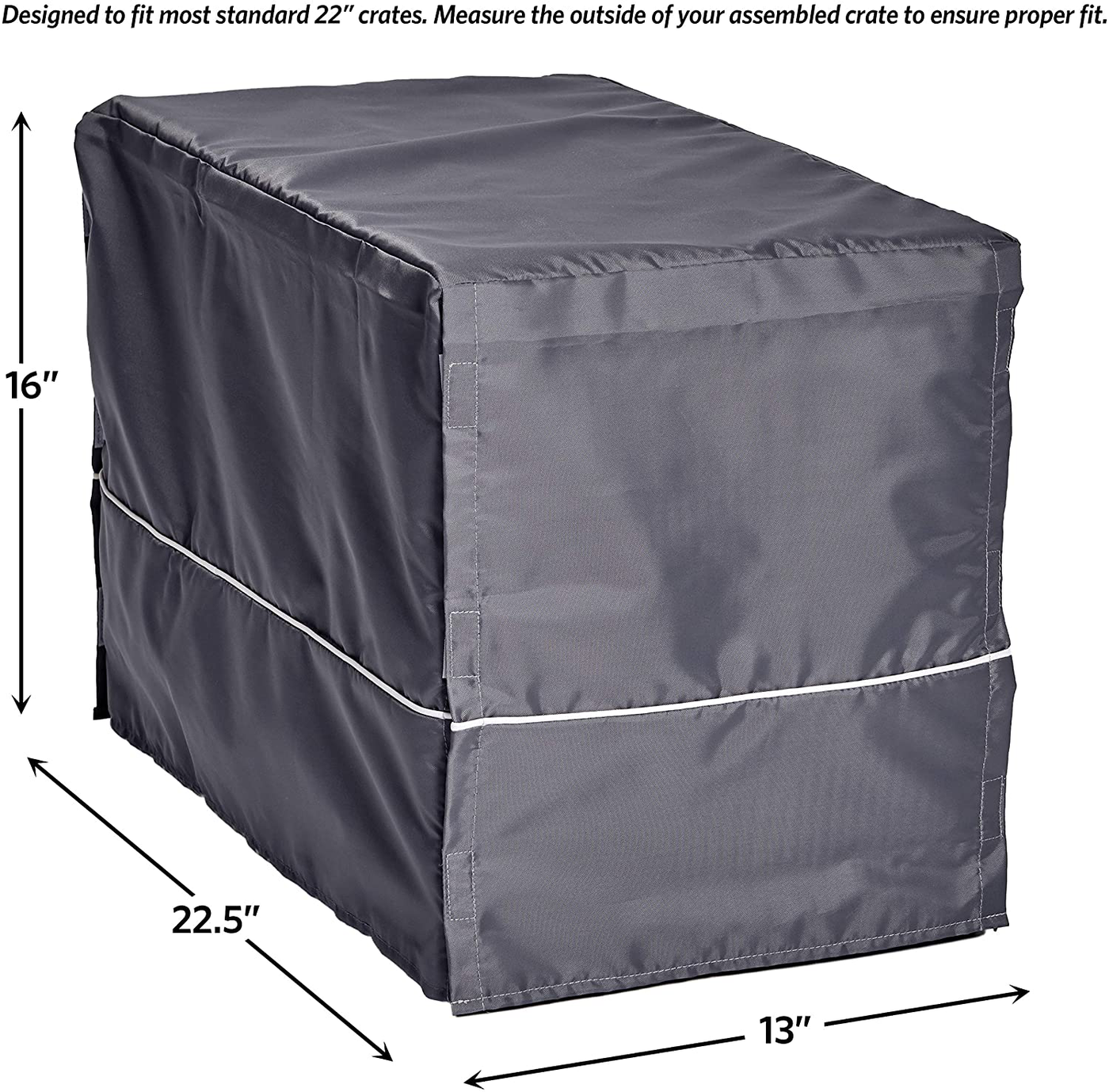 Polyester Pet Crate Cover with Velcro Closure and Hook & Loop Tabs