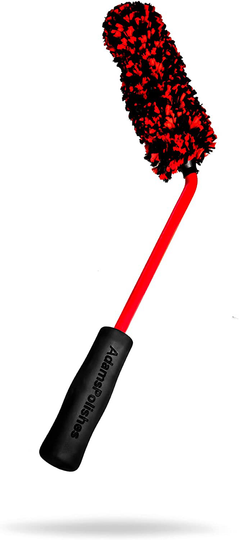 Adam's Angled Wheel Detailing Brush - Car Cleaning Wheel Brush | Use W/Wheel Cleaner, Rim Cleaner, Chrome Cleaner | Car Wash Brush Cleans Brake Dust from Barrels & Hard to Reach Areas (Large)