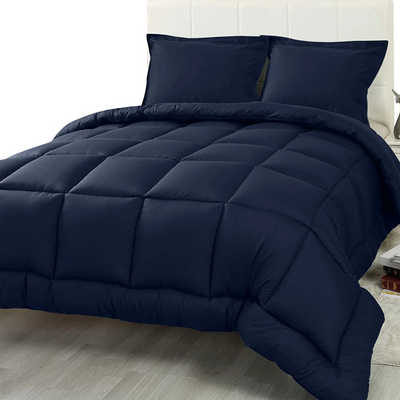 Luxurious Brushed Microfiber Down Alternative Comforter Set 