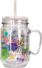 Spoontiques Happy Birthday Mason Jar, 1 Count (Pack of 1), Multi Colored