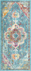 Safavieh Crystal Collection CRS501J Boho Chic Oriental Medallion Distressed Non-Shedding Stain Resistant Living Room Bedroom Area Rug, 2'2" x 5', Teal / Orange