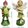 Miniature Garden Fairy Set of 2 Small Ornaments Jungle Boy Girl Statue Enchanted Figurines Fairy Garden Accessories