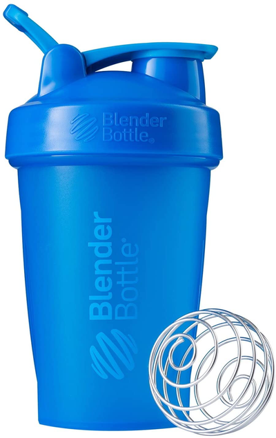 BlenderBottle Classic Shaker Bottle Perfect for Protein Shakes and Pre Workout, 28-Ounce, Clear/Black/White