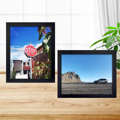 8x10 Picture Frame Set of 3 ,Made of Wood, Wall Mount Vertically or Horizontally-Photo Frame Poster Frames, Wall Mount or Tabletop Use, Black(8x10)