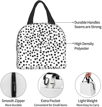 Leopard Insulated Lunch Bags for Women Men, Cute Reusable Lunch Boxes Small Suitable Girls Boys Teens Work Picnic Travel