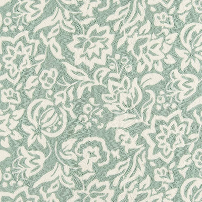 Madcap Cottage Under A Loggia Rokeby Road Rug Swatch, 0'8" X 0'8" Square, Green