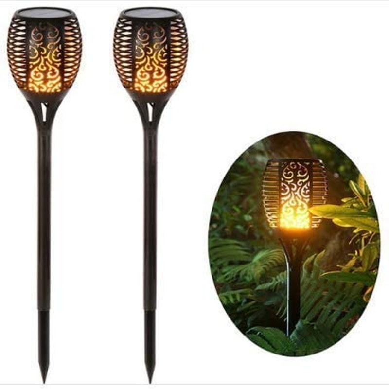 Outdoor Solar Torch Lights, Upgraded Waterproof Solar Powered Landscape Spotlights Patio Decoration