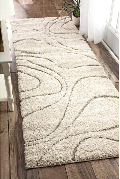 nuLOOM Carolyn Cozy Soft & Plush Shag Runner Rug, 2' 8" x 8', Cream