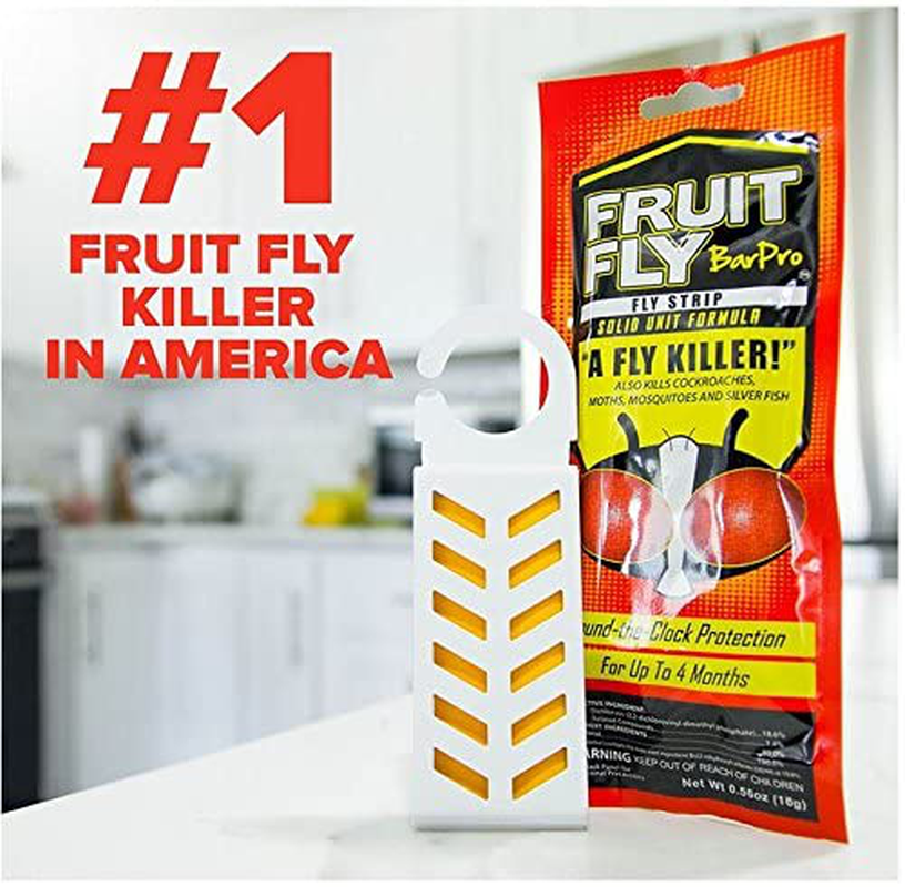 Fruit Fly BarPro – 4 Month Protection Against Flies, Cockroaches, Mosquitos & Other Pests – Portable for Indoor Use - Safe, When Used Properly