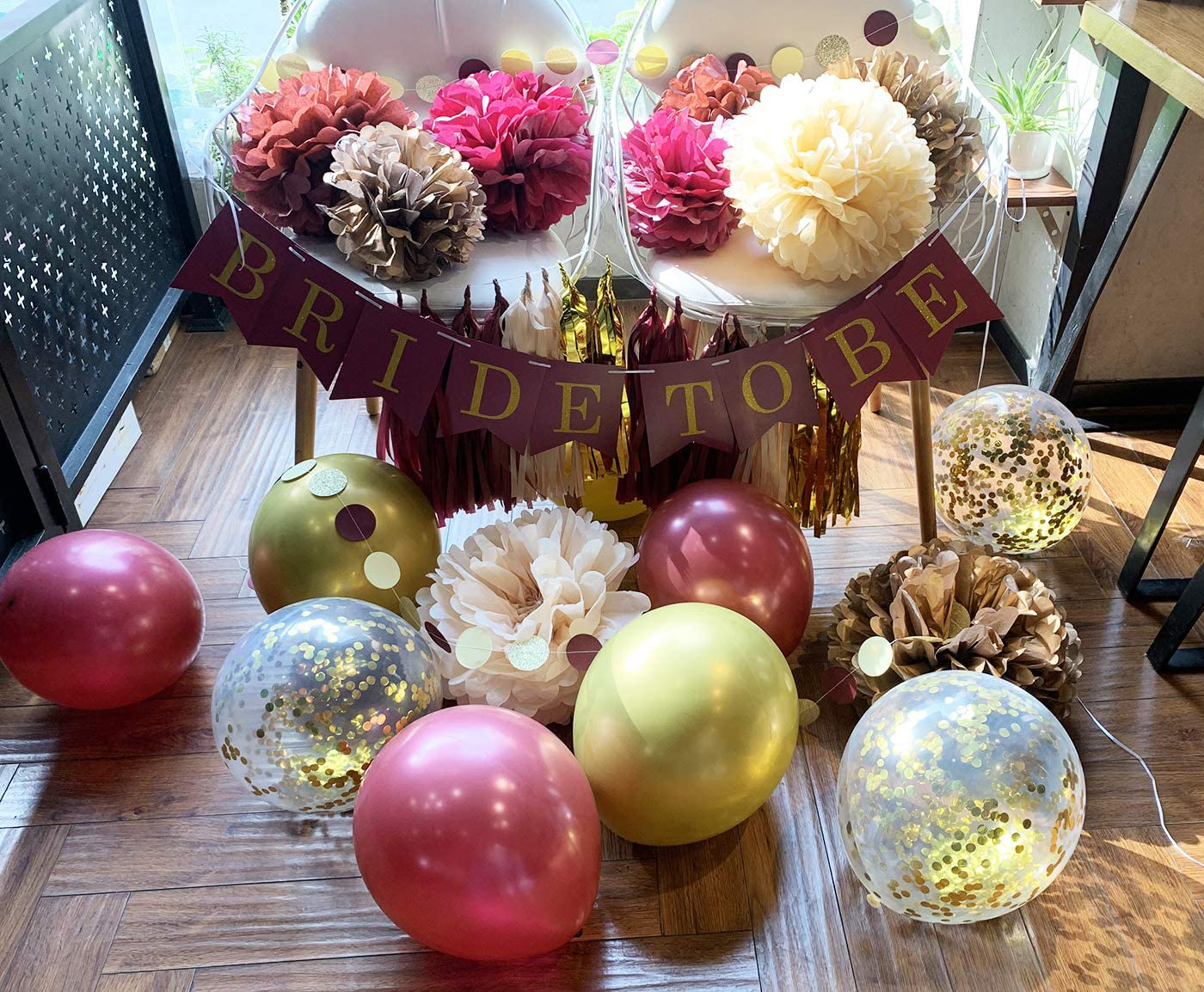 Maroon Gold 2021 Graduation Party Decorations/Burgundy Balloons for Birthday Decorations Women Qian's Party 30pcs Burgundy Gold Confetti Balloons for Burgundy Gold Bridal Shower Decorations/Maroon Gold Wedding Decorations