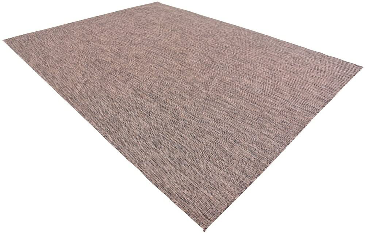 Unique Loom Solid Collection Casual Transitional Indoor and Outdoor Flatweave Runner Rug, 2' x 6', Light Gray/Gray