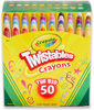 Crayola Twistables Crayons Coloring Set, Kids Craft Supplies, Gift, 50 Count