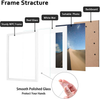 KINLINK 12x16 Picture Frames White, Photo Frames with Polished Glass for Picture 11x14 with Mat or 12x16 without Mat, Composite Wood Picture Frames for Table Top and Wall Mounting, 2 Pack