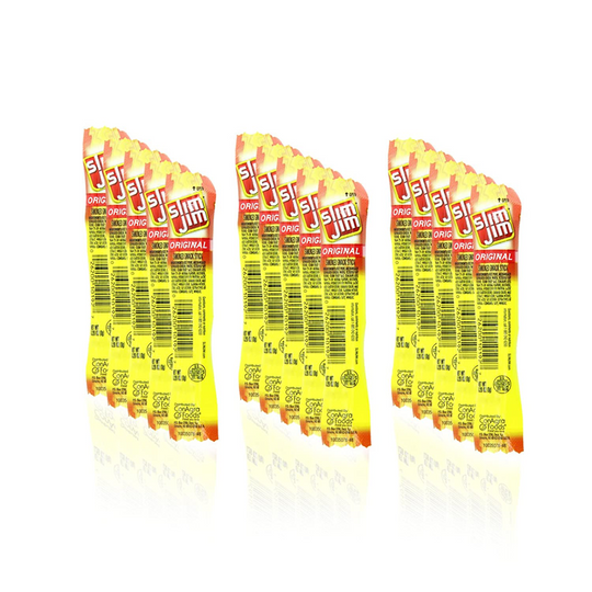 Slim Jim Original Snack Sticks, 0.28 Ounce, 15 Count Paper Free Eco Packaging