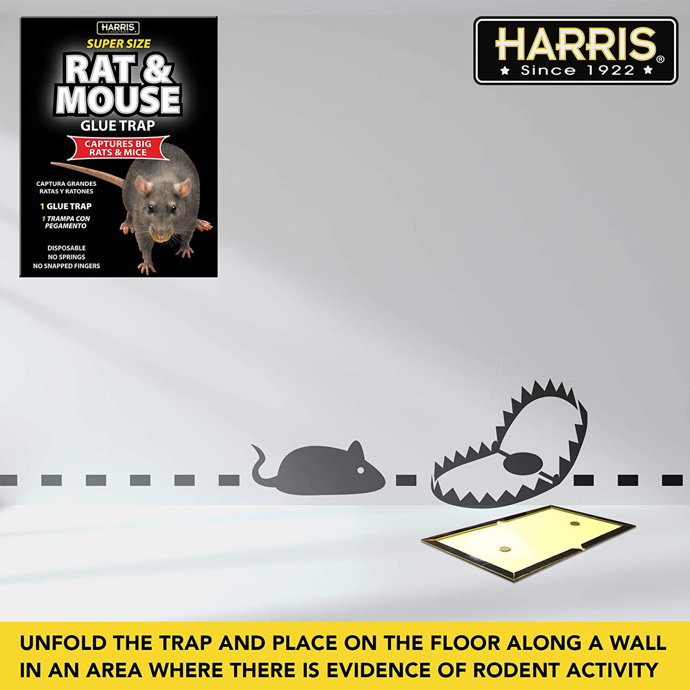 HARRIS Rat and Mouse Glue Trap, Super Size