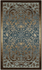 Maples Rugs Pelham Vintage Kitchen Rugs Non Skid Washable Accent Area Carpet [Made in USA], 1'8 x 2'10, Blue/Walnut