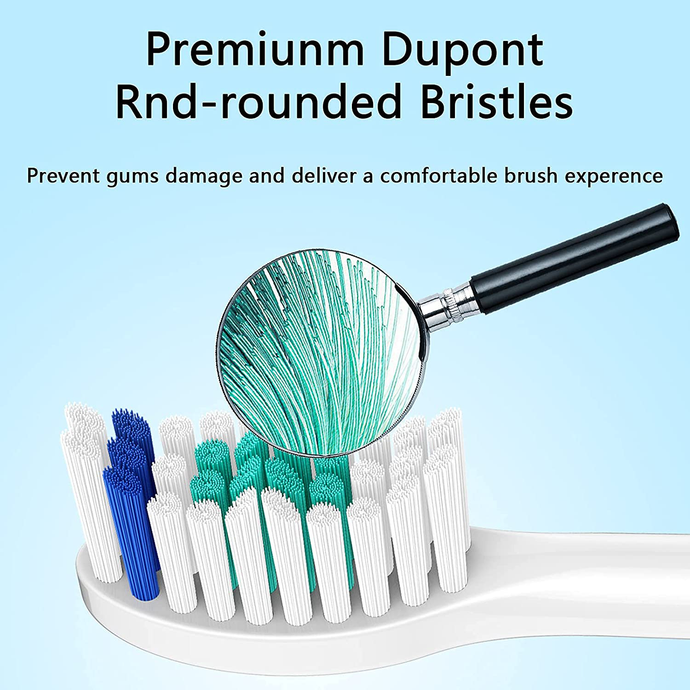 Aoremon Replacement Toothbrush Heads Compatible with Philips sonicare E-Series, 6 Pack Replacement Brush Heads Come with Caps