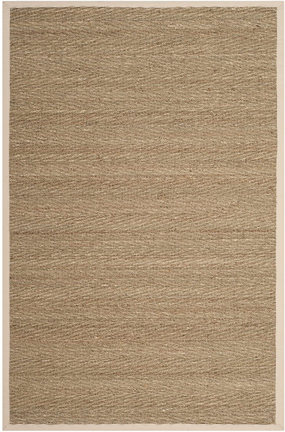 Safavieh Natural Fiber Collection NF115J Border Herringbone Seagrass Accent Rug, 2' x 3', Ivory