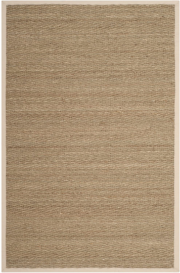 Safavieh Natural Fiber Collection NF115J Border Herringbone Seagrass Accent Rug, 2' x 3', Ivory