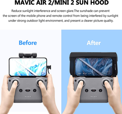 STARTRC Sun Hood Sunshade for DJI Mini 2/Mavic Air 2/DJI Air 2S Controller Accessories for 4.4-7.1inch Smartphone Screen