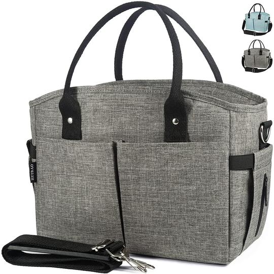 Insulated Lunch Bag Box Tote - Portable Cooler Lunch Box for Office Work School Picnic Beach Reusable Lunch Bag Tote Organizer with Adjustable Shoulder Strap for Women Men Adult Kids 10L