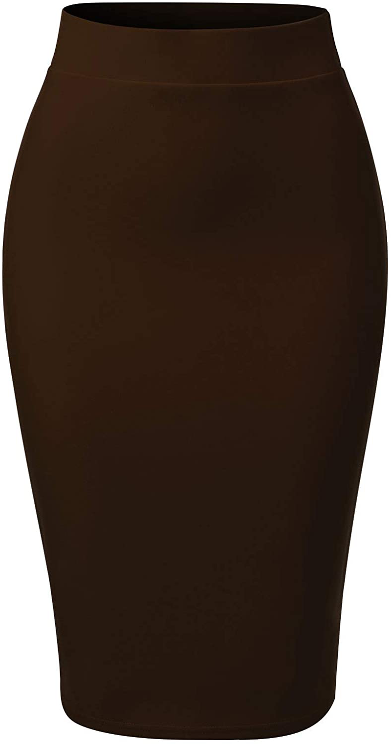 MixMatchy Women's Casual Classic Bodycon Pencil Skirt