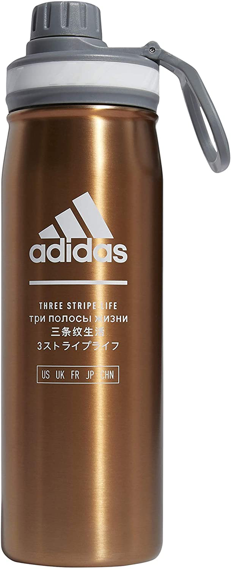 adidas 600 ML (20 oz) Metal Water Bottle, Hot/Cold Double-Walled Insulated 18/8 Stainless Steel