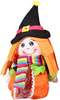 Candy Bag, Portable Home Cute Halloween Decor Candy Bag Witch Shape for Kids Storing Candies, Snacks, Candies, Toys (Yellow Hair)