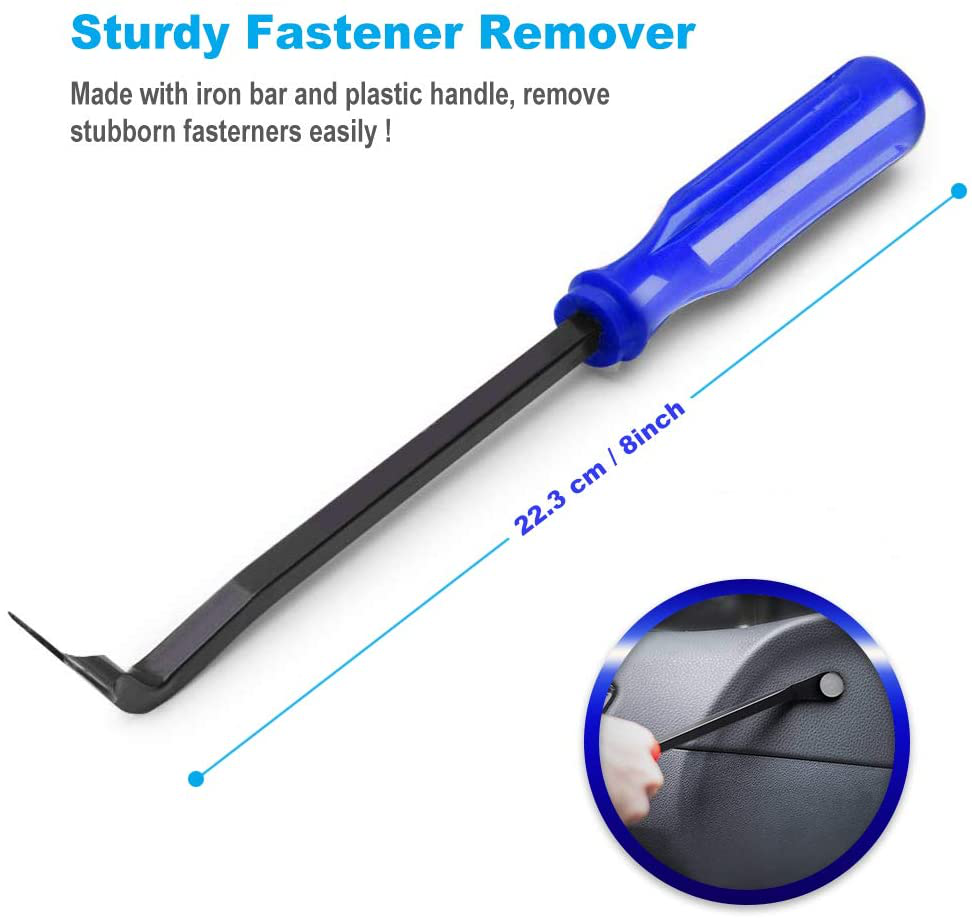 GLK Auto Trim Removal Tool Kit Door Clip Panel Removal Tool Set Car Pry Tool with Fastener Remover for Car Dash Radio Audio Installer Pry Tool 9PCS