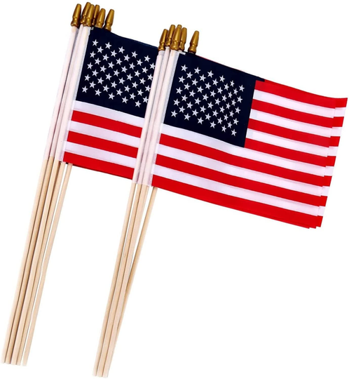 Multi-Pack - 4x6 Inch American Flags on Sticks