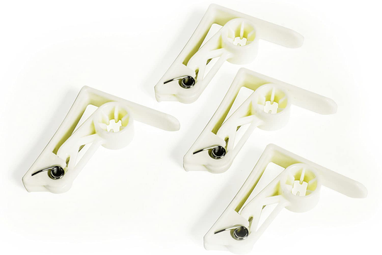 Camco Deluxe Table Cloth Clamp - Secures Your Table Cloth in Place and Prevents Lifting and Sliding During Windy Weather ; Fits Standard Picnic, Patio, and Campsite Tables - Pack of 4 (51077)