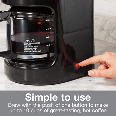 Proctor Silex 10-Cup Coffee Maker, Works with Smart Plugs That Are Compatible with Alexa