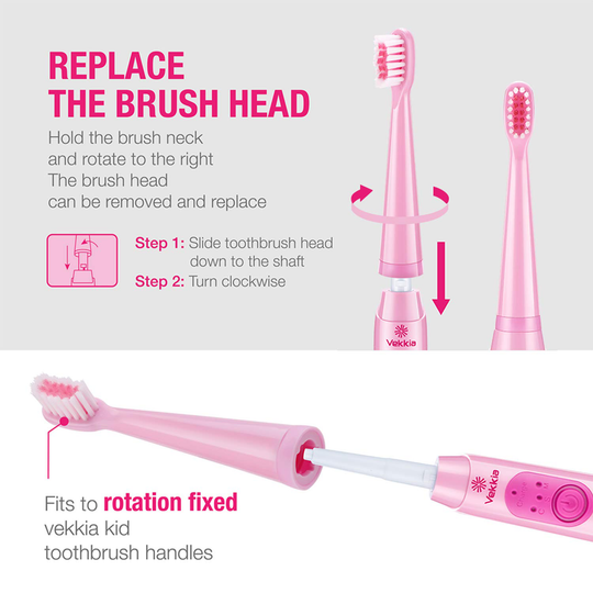 Toothbrush Replacement Heads - 7X More Plaque Removal, 3D Curved Soft Bristles, Comfortable & Efficient Clean Teeth, Perfect for Kid Small Mouth